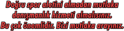 Doğru spor aletini almadan mutlaka danışmanlık hizmeti almalısınız. Bu çok önemlidir. Bizi mutlaka arayınız.